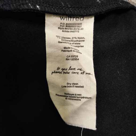 Aritzia Wilfred black panels Fit & Flare Cap Sleeve Dress sz 8 Skater - Picture 6 of 9